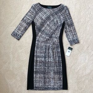 NWT Ralph Lauren 3/4 sleeve slim fit dress size 4
